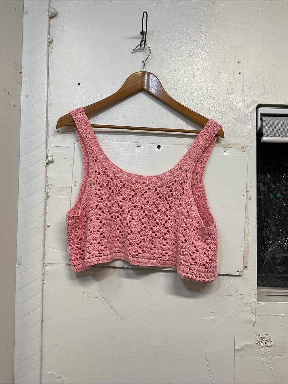Roxy Pink Crochet Top,